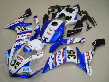 Shop 2007-2008 Yamaha YZF R1 Motorcycle Fairings - White Blue Red Black Volvo Sterilgarda Yamalube Fimer 35