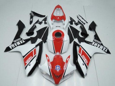 Shop 2007-2008 Yamaha YZF R1 Motorcycle Fairings - White Red Glossy Black