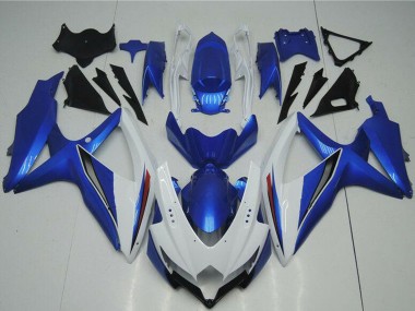 Shop 2008-2010 Suzuki GSXR 600/750 Motorcycle Fairings - White Blue