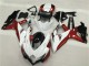2008-2010 Suzuki GSXR 600/750 Motorcycle Fairings - White Red Glossy Black
