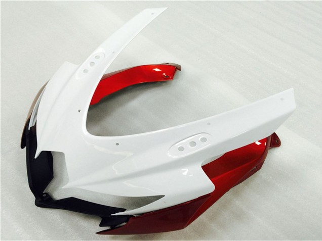 2008-2010 Suzuki GSXR 600/750 Motorcycle Fairings - White Red Glossy Black