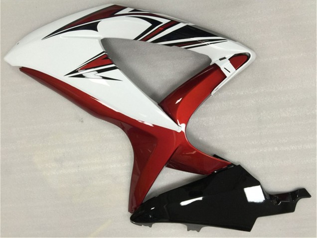 2008-2010 Suzuki GSXR 600/750 Motorcycle Fairings - White Red Glossy Black