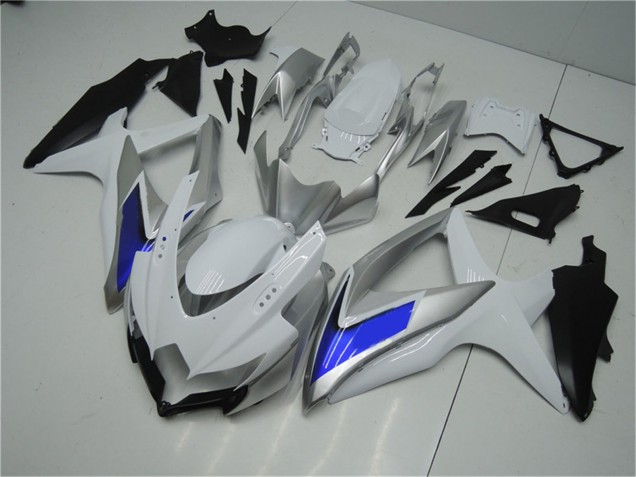 2008-2010 Suzuki GSXR 600/750 Motorcycle Fairings - Silver White Blue Black