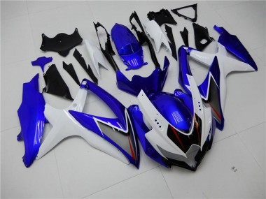 Shop 2008-2010 Suzuki GSXR 600/750 Motorcycle Fairings - White Blue Black Red Line