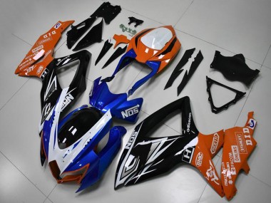 Shop 2008-2010 Suzuki GSXR 600/750 Motorcycle Fairings - Orange Blue White Glossy Black