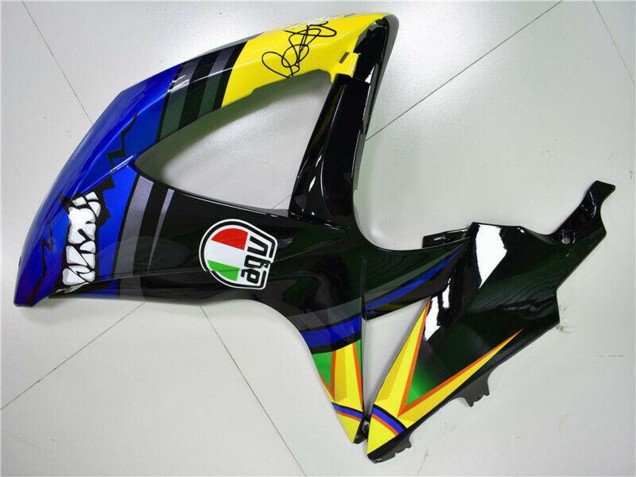 2008-2010 Suzuki GSXR 600/750 Motorcycle Fairings - Blue Yellow Shark