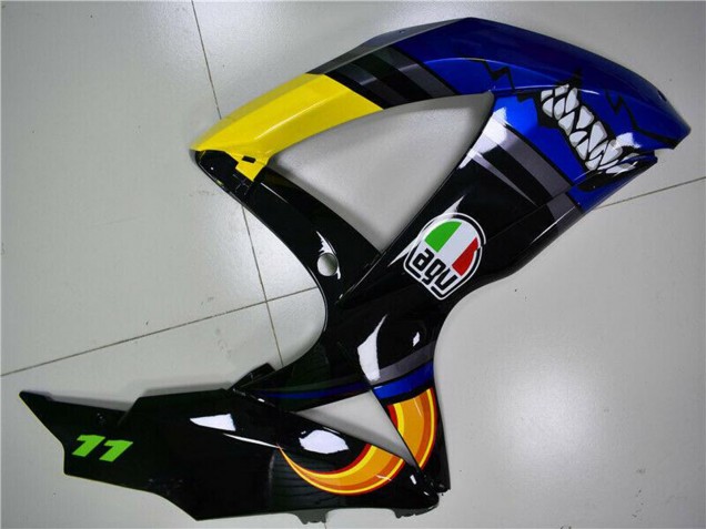 2008-2010 Suzuki GSXR 600/750 Motorcycle Fairings - Blue Yellow Shark