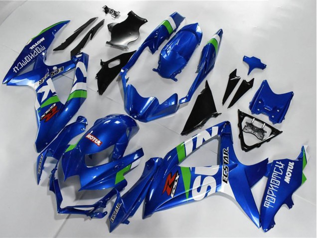 2008-2010 Suzuki GSXR 600/750 Motorcycle Fairings - Blue White Green Black