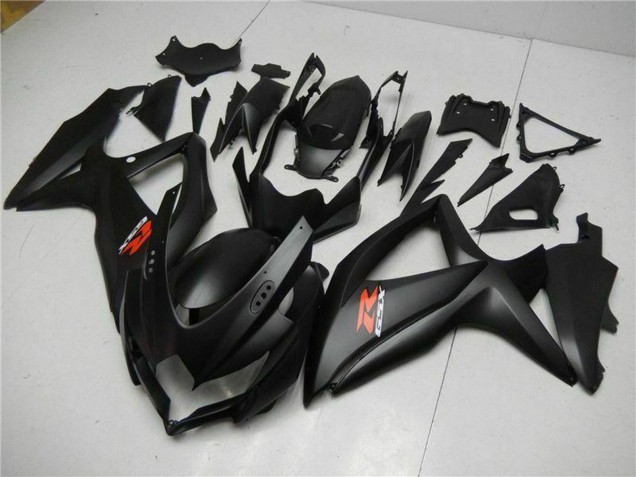 2008-2010 Suzuki GSXR 600/750 Motorcycle Fairings - Matte Black Red
