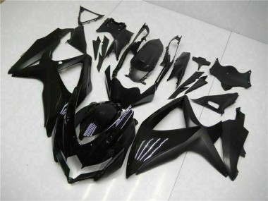 Shop 2008-2010 Suzuki GSXR 600/750 Motorcycle Fairings - Glossy Black Matte Black