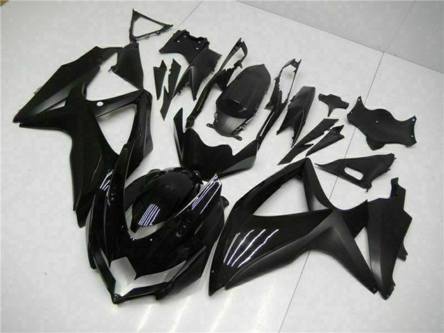 2008-2010 Suzuki GSXR 600/750 Motorcycle Fairings - Glossy Black Matte Black