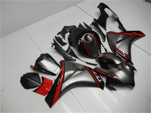 2008-2011 Honda CBR1000RR Motorcycle Fairing - Grey Red Glossy Black
