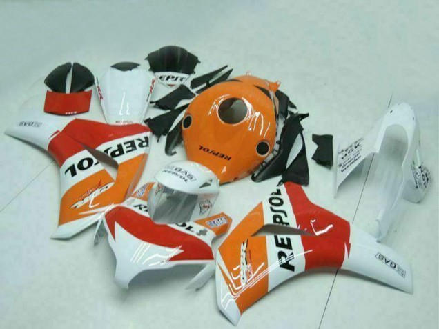 2008-2011 Honda CBR1000RR Motorcycle Fairings - Orange White Red Black Repsol