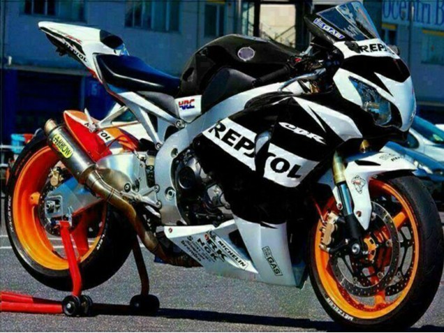 2008-2011 Honda CBR1000RR Motorcycle Fairings - Silver White Glossy Black Repsol