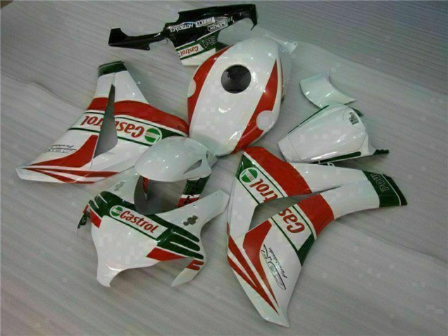 2008-2011 Honda CBR1000RR Motorcycle Fairings - White Red Green Castrol