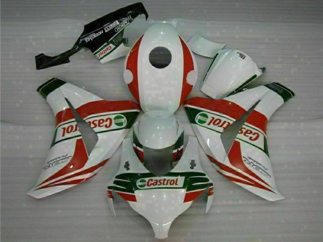 2008-2011 Honda CBR1000RR Motorcycle Fairings - White Red Green Castrol