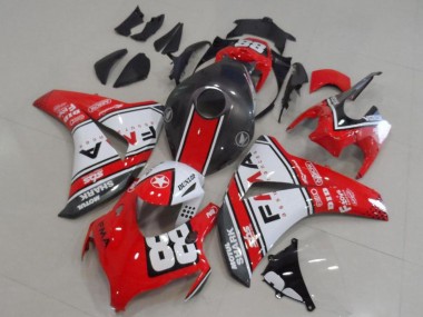 Shop 2008-2011 Honda CBR1000RR Motorcycle Fairings - White Red Matte Black Dunlop Fiamm 88