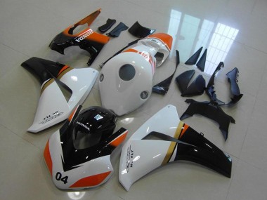 Shop 2008-2011 Honda CBR1000RR Motorcycle Fairings - White Orange Glossy Black Racing