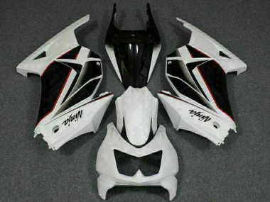 Shop 2008-2012 Kawasaki EX250 Motorcycle Fairings - White Black Ninja