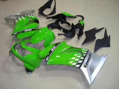 Shop 2008-2012 Kawasaki ZX250R Motorcycle Fairings - Green Silver