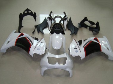 Shop 2008-2012 Kawasaki ZX250R Motorcycle Fairings - White Red Glossy Black