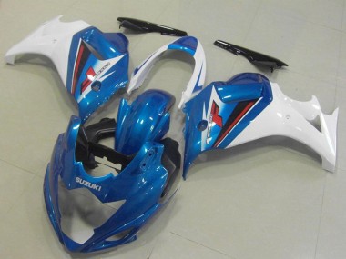 Shop 2008-2013 Suzuki GSX650F Motorcycle Fairings - White Blue