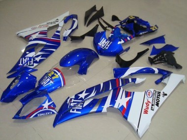 Shop 2008-2016 Yamaha YZF R6 Motorcycle Fairings - White Blue Fiat Motul Michelin 27
