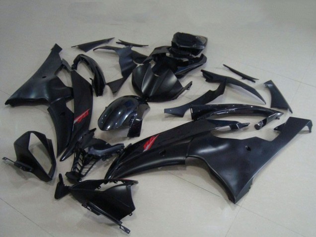 2008-2016 Yamaha YZF R6 Motorcycle Fairings - Glossy Black Matte Black