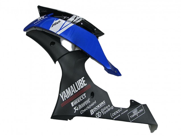 2008-2016 Yamaha YZF R6 Motorcycle Fairings - White Blue Matte Black Yamalube