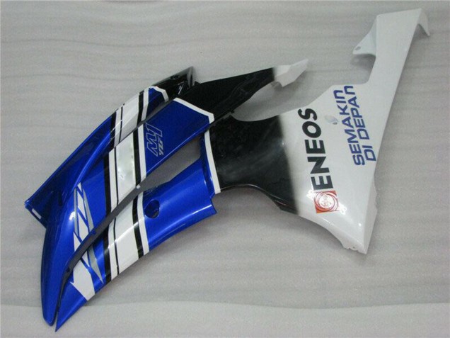 2008-2016 Yamaha YZF R6 Motorcycle Fairings - White Blue Black ENEOS Semakin Didepan
