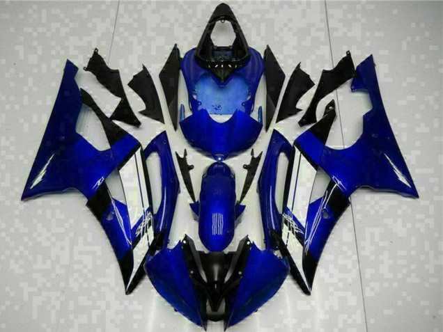 2008-2016 Yamaha YZF R6 Motorcycle Fairings - Blue White