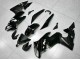 2009-2011 Kawasaki EX650 Motorcycle Fairings - Glossy Black White Decal
