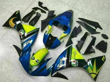 Shop 2009-2011 Yamaha YZF R1 Motorcycle Fairings - Blue Yellow Shark