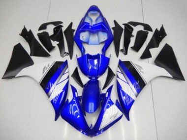 Shop 2009-2011 Yamaha YZF R1 Motorcycle Fairings - Blue White Matte Black