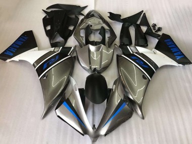 Shop 2009-2011 Yamaha YZF R1 Motorcycle Fairings - Silver White Blue