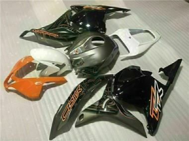 Shop 2009-2012 Honda CBR600RR Motorcycle Fairings - White Orange Glossy Black