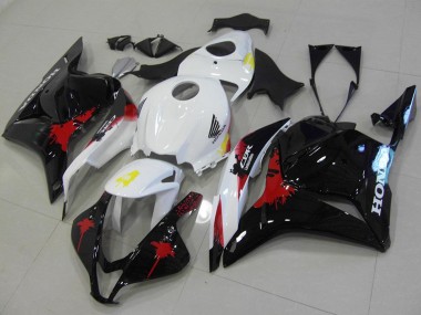 Shop 2009-2012 Honda CBR600RR Motorcycle Fairings Kit - White Red Glossy Black