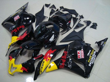 Shop 2009-2012 Honda CBR600RR Motorcycle Fairing - Glossy Black Yellow Red Bull