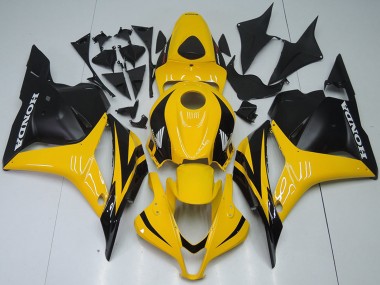 Shop 2009-2012 Honda CBR600RR Motorcycle Fairings - Yellow Matte Black