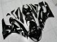 2009-2012 Kawasaki ZX6R Motorcycle Fairings - Glossy Black White Ninja