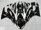 2009-2012 Kawasaki ZX6R Motorcycle Fairings - Glossy Black White Ninja
