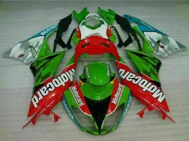 Shop 2009-2012 Kawasaki ZX6R Motorcycle Fairings - Green White Red Black Blue Motocard