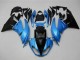 2009-2012 Kawasaki ZX6R Motorcycle Fairings - Light Blue Glossy Black
