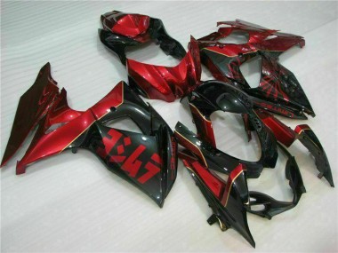 Shop 2009-2016 Suzuki GSXR 1000 Motorcycle Fairings - Red Glossy Black