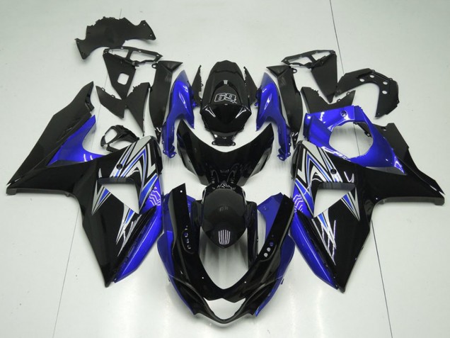 2009-2016 Suzuki GSXR 1000 Motorcycle Fairings - Glossy Black Blue