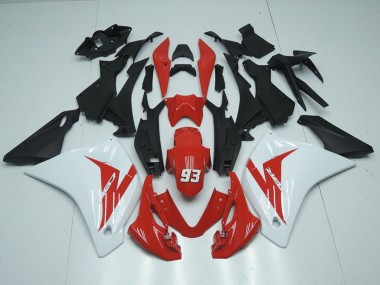 Shop 2011-2016 Honda CBR125R Motorcycle Fairings - White Red Matte Black 93