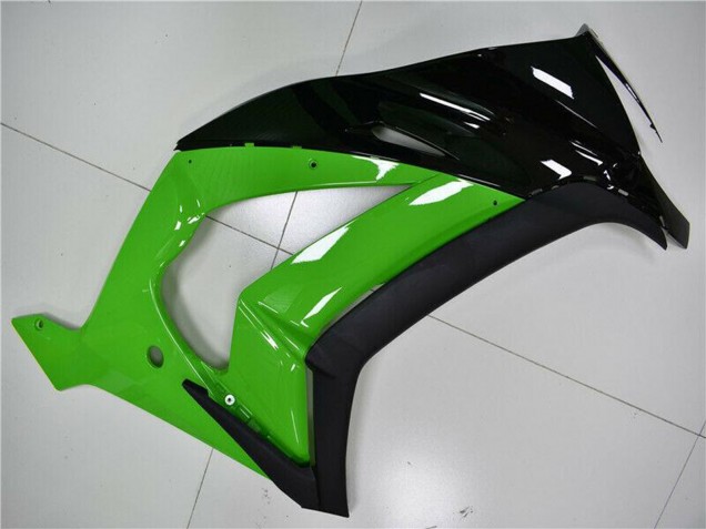 2011-2015 Kawasaki ZX10R Motorcycle Fairing - Green Glossy Black