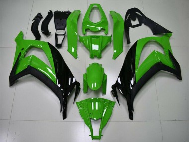 Shop 2011-2015 Kawasaki ZX10R Motorcycle Fairing - Green Glossy Black
