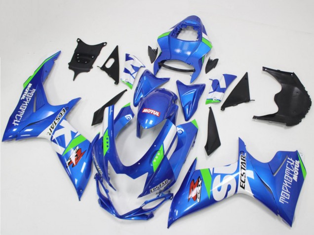 2011-2024 Suzuki GSXR 600/750 Motorcycle Fairings - Blue White Green