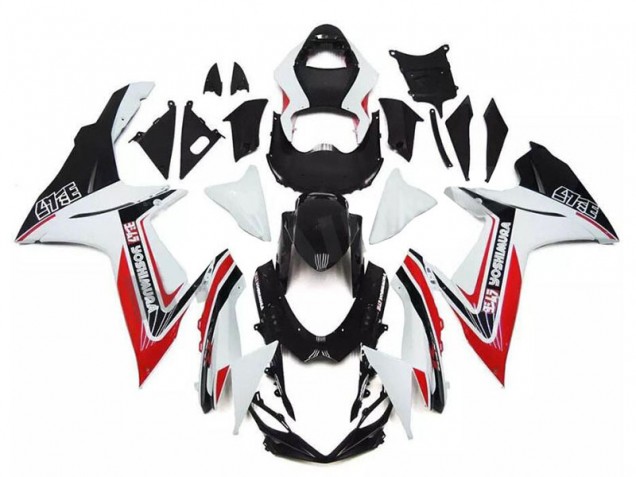 2011-2024 Suzuki GSXR 600/750 Motorcycle Fairings - White Red Black Alstare